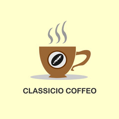 Attractive classic cup of coffee logo