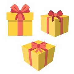 Vector set of gift boxes