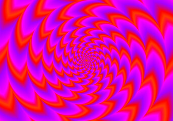 Red spirals. Spin illusion.