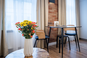 flowers on the table