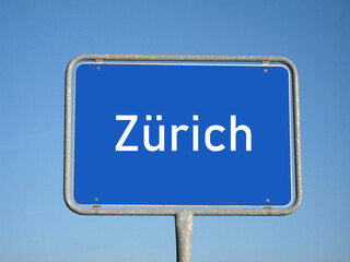 Ortsschild Zürich