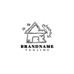 demolition logo cartoon icon design template black isolated vector illustration