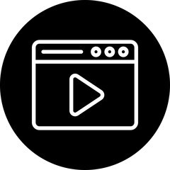 video play glyph icon