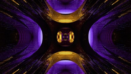 3d illustration of surreal swirling 4K UHD tunnel