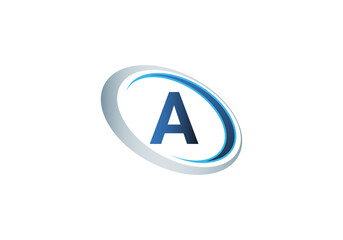 this is a creative A letter rounded icon design