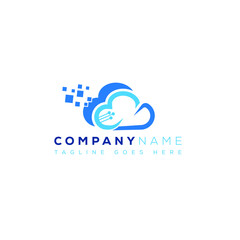cloud tech logo, icon, template design