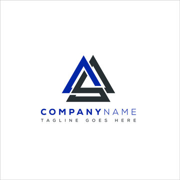 AS letter logo, icon, template design,