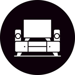 home cinema glyph icon