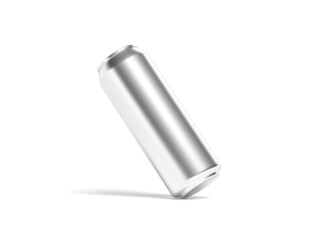 Aluminium can isolated on white background. Beer or soda. Blank. Empty. 3d illustration.