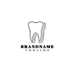 dental clinic logo cartoon icon design template black isolated vector illustration