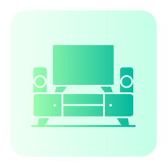 home cinema gradient icon