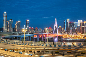 Naklejka premium Modern metropolis skyline, Chongqing, China,