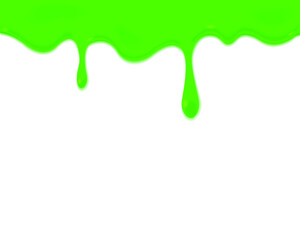 Green dripping slime pattern isolated on a white background