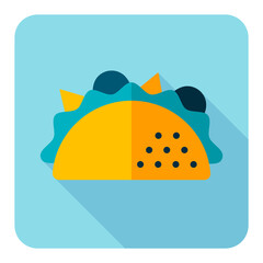 Taco vector icon. Fast food sign