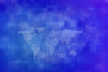 2d rendering abstract world map globe concept

