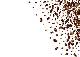 Brown Pile Sketch Vector White Background.