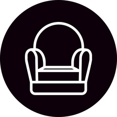 armchair glyph icon