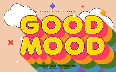 Colorful Rainbow editable text effect template