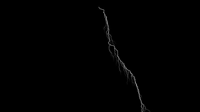 electric shock, electric lightning on black background, 3d rendering