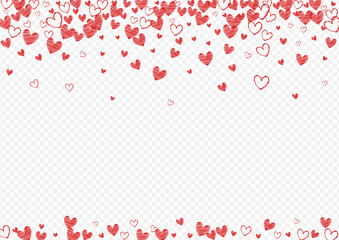 Red Confetti Vector Transparent Backgound.