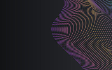 Digital Blend Smooth Vector Black Background.