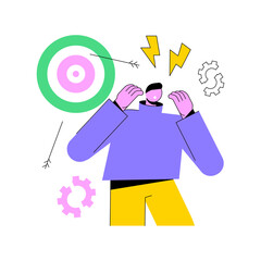 Frustration abstract concept vector illustration. Depression treatment, frustration management, anxiety and anger control, emotionally intelligent habits, mental health problem abstract metaphor.