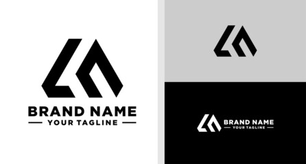 LC LOGO MONOGRAM TRIANGLE EDITABLE