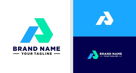 LETTER P LOGO MONOGRAM TRIANGLE MODERN EDITABLE