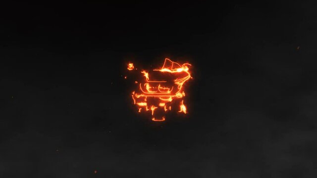 4k Road Touring Motorcycle silhouette animation with atmospheric smoke background, elegance motorcycle club logo reveal motion graphic.