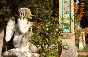 Frankreich, Provence, Côte d´Azur, Menton,  Der Garten Fontana Rosa des spanischen Romanciers Vicente Blasco-Ibañez - obrazy, fototapety, plakaty