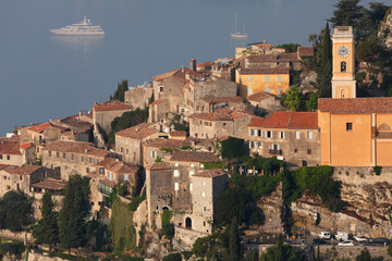 Frankreich, Provence, Côte d´Azur, Èze, Blick aufs Mittelmeer