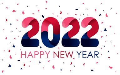 2022 New Year numbers with gradient color. 2022 Happy New Year logo text design. Vector number design templates. Greeting card templates.