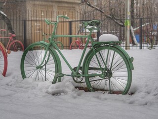 Obraz premium bicycle in the snow