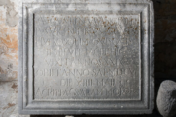 Stonemasonry letters inscription - island of Hvar