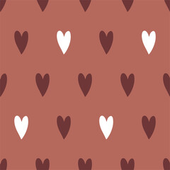 Hearts seamless pattern, lovely romantic background, great for Valentine's Day.