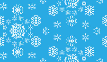 Christmas snowflake seamless pattern for winter holiday ornament