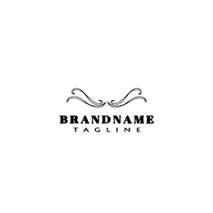 Fototapeta premium decoration ornament logo cartoon icon design template black isolated vector illustration