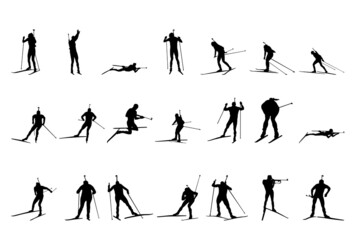 Biathlon Silhouette Set