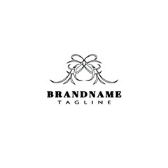 Fototapeta premium decoration ornament logo cartoon icon design template black isolated vector illustration
