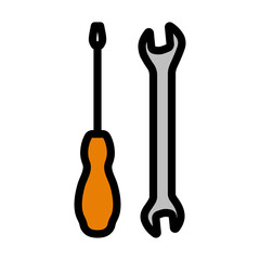 Wrench And Screwdriver Icon
