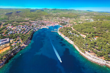 Port of Jelsa drone summer photo