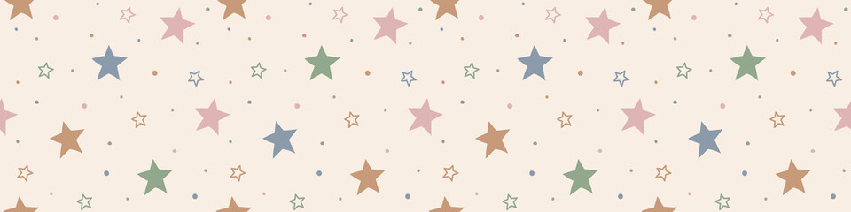 Concept of a seamless pattern with stars. Xmas background. Banner. Vector