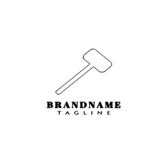 cute hammer logo icon design vector simple unique