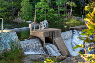 Dam on Lake Nova Scotia, Canada