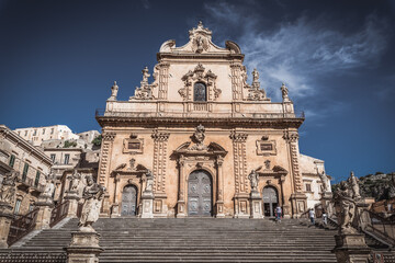 Cathedral of San Pietro in Modica, Ragusa, Sicily, Italy, Europe, World Heritage Site