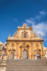 Fototapeta na wymiar Cathedral of San Pietro in Modica, Ragusa, Sicily, Italy, Europe, World Heritage Site