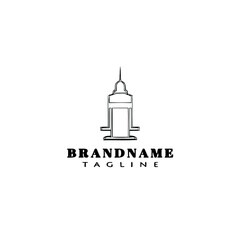 injection logo icon cartoon design template vector illustration