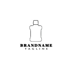 cute medical bottle logo template icon vector illustration