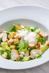 still life of caesar salad