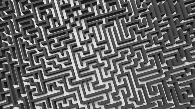 This Image Shows A Dark Maze With A Black Background 3d Image Of A Maze In  Black Shades Hd Photography Photo Background Image And Wallpaper for Free  Download